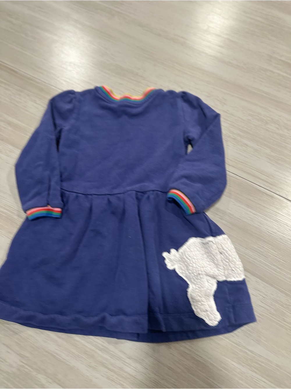 Girls Mini Boden Appliqué Long Sleeve Sweatshirt Dress 4-5 Farm Whimsy Woodland - Picture 5 of 6